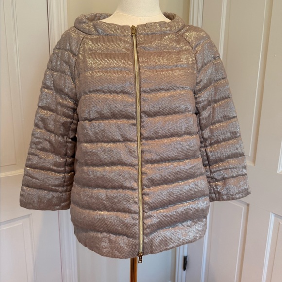 Herno Jackets & Blazers - Herno Metallic Gold Puffer Jacket